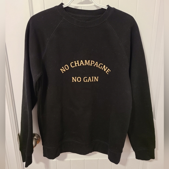 🌟NWOT Brunette the Label Black Crewneck Size S/M - Picture 1 of 4